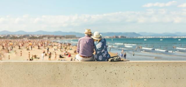 Retirees at a Beach
